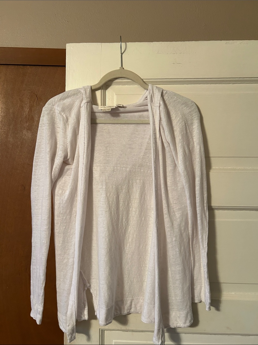 Cynthia Rowley white Hooded Open-Front Cardigan